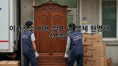 이사청소 비용: 셀프 vs 업체, 현명한 선택은?